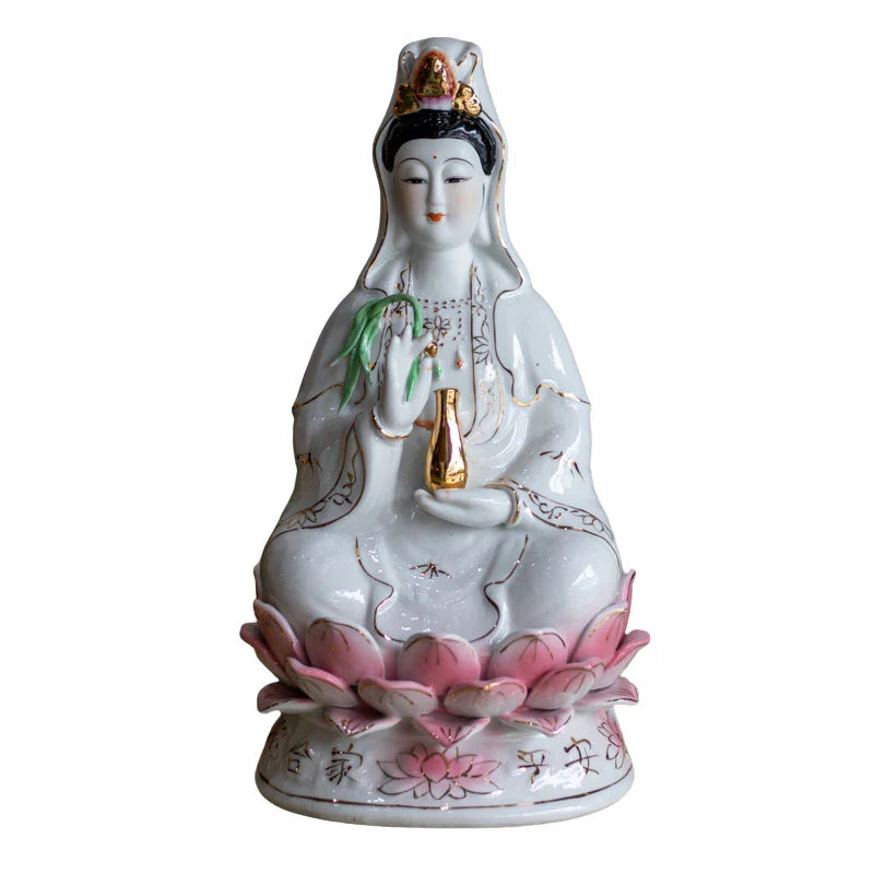 Estatueta Deusa Kuan Yin em Porcelana (28cm)
