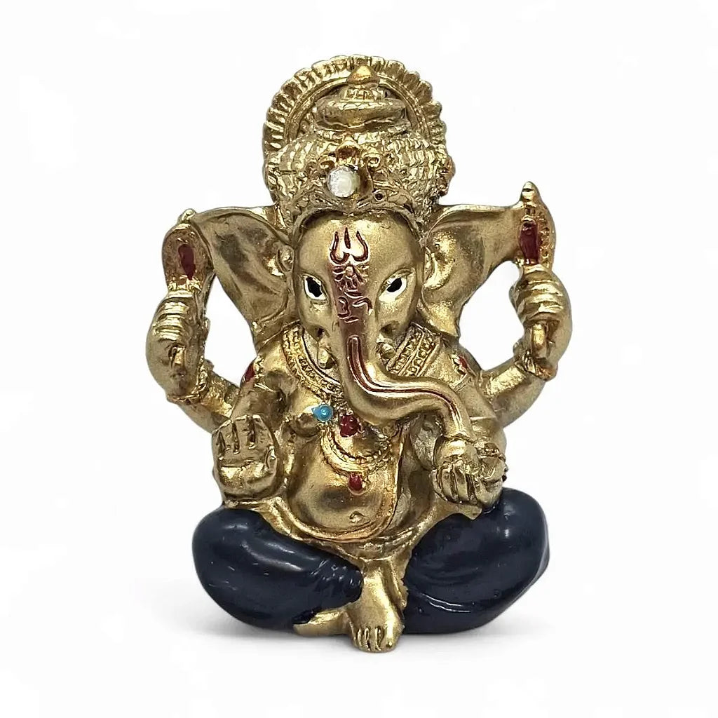 Estátua Mini Ganesha Dourado (5cm)