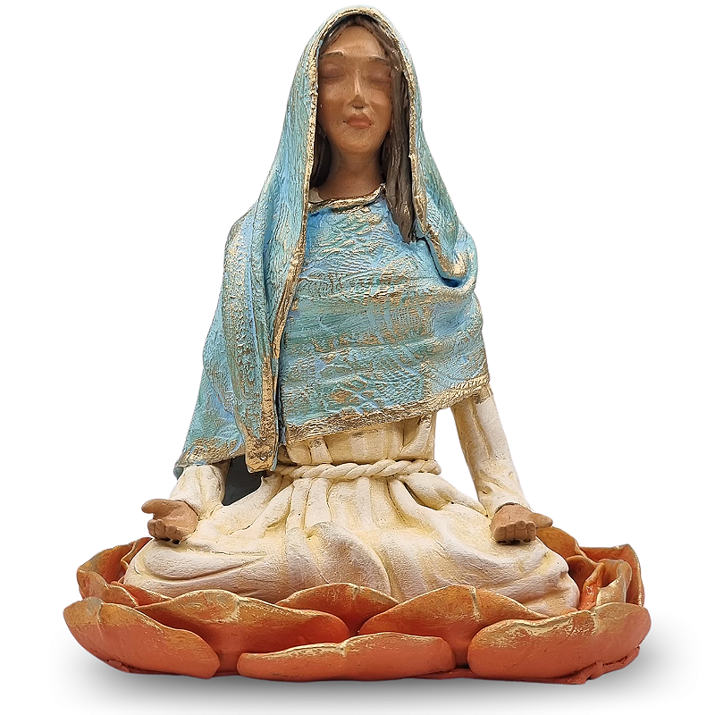 Estátua Maria Mãe de Jesus Meditando (18cm)