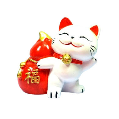 Estátua Gato Manekineko com Moringa (6cm)