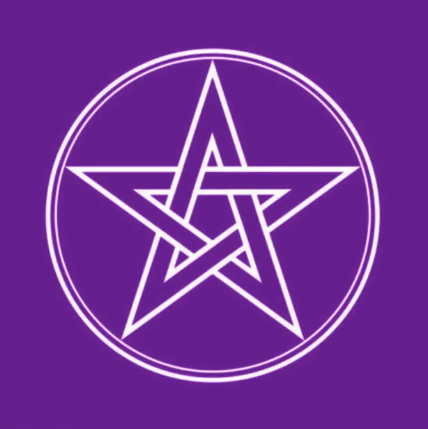 Toalha para Altar e Tarô Pentagrama (70x70cm)