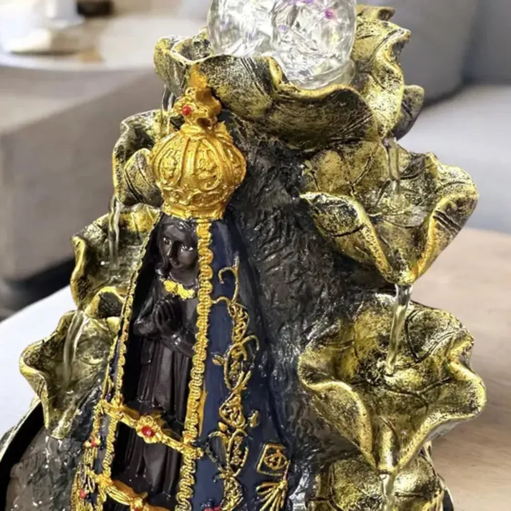 Fonte de Água Nossa Senhora Aparecida com 8 Quedas (30cm)