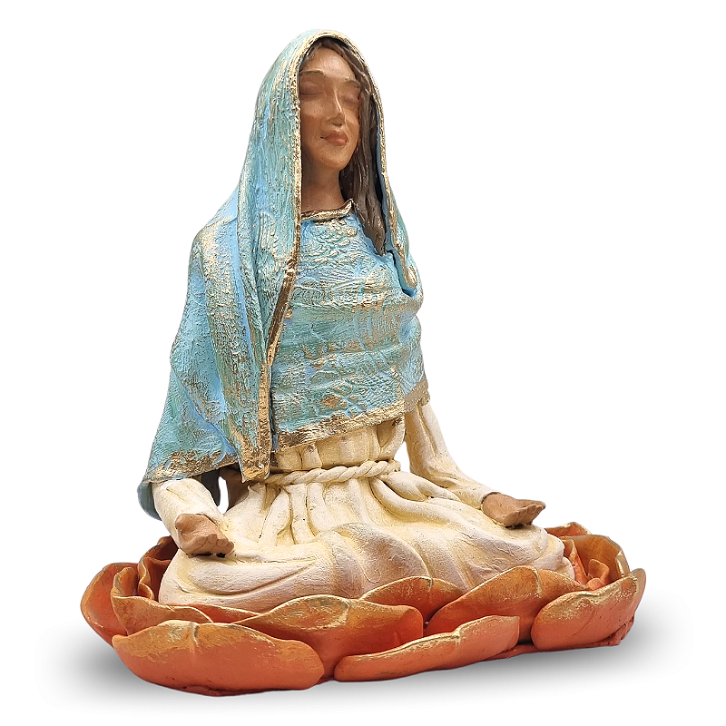 Estátua Maria Mãe de Jesus Meditando (18cm)