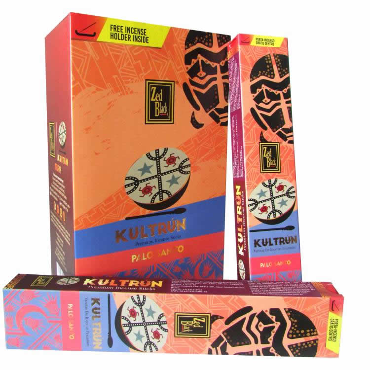 Incenso Premium Kultrún Palo Santo com Porta Incenso