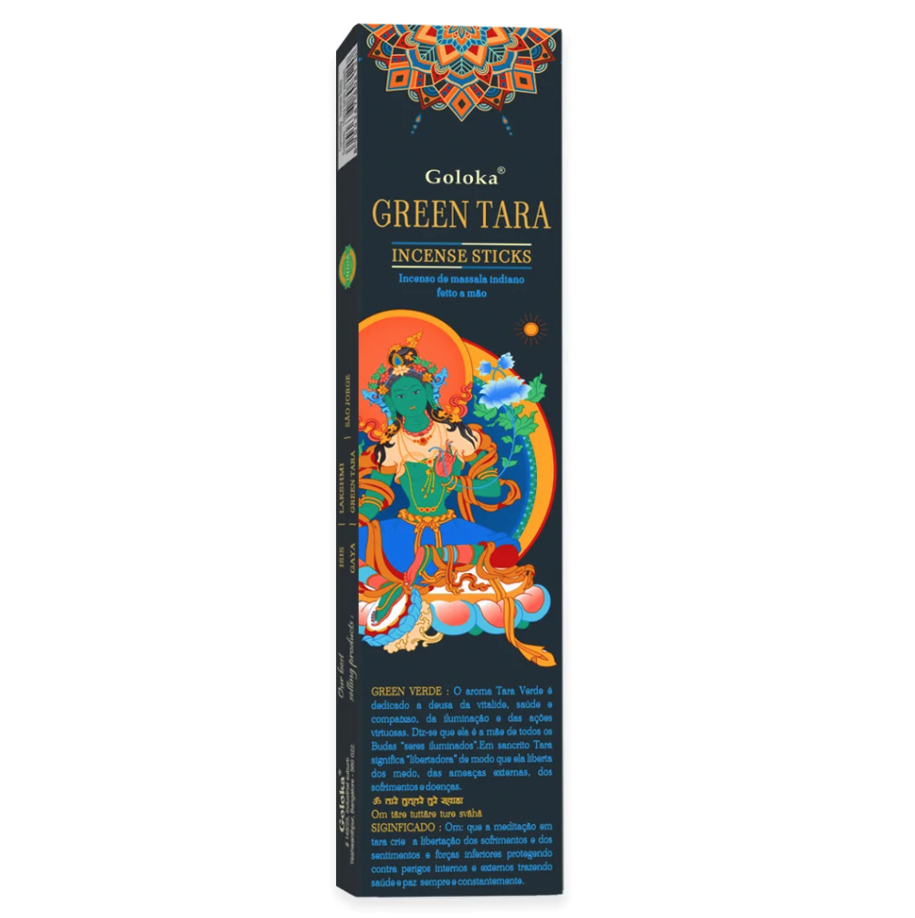 Incenso de Massala Goloka Tara Verde (Vitalidade, Saúde e Compaixão)