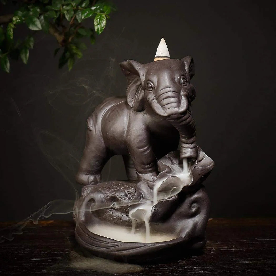Incensário Cascata de Fumaça Elefante (17cm)
