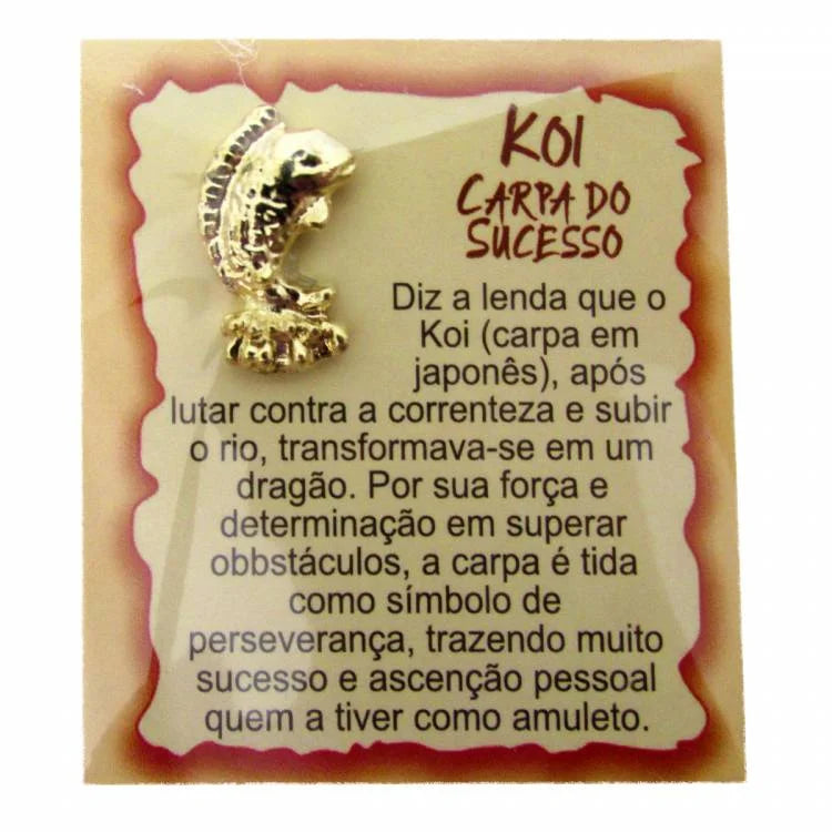 Mini Talismã da Sorte Koi (Carpa do Sucesso)