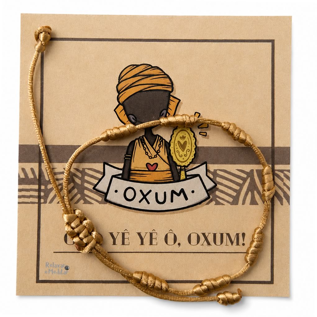 Pulseiras 7 Nós de Proteção Orixás (Oxum)