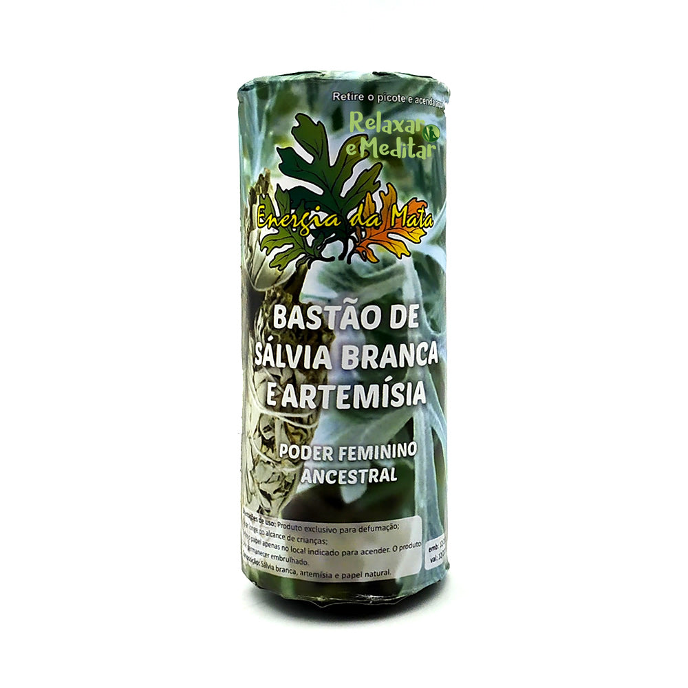 Bastão de Sálvia Branca e Artemísia (25g)