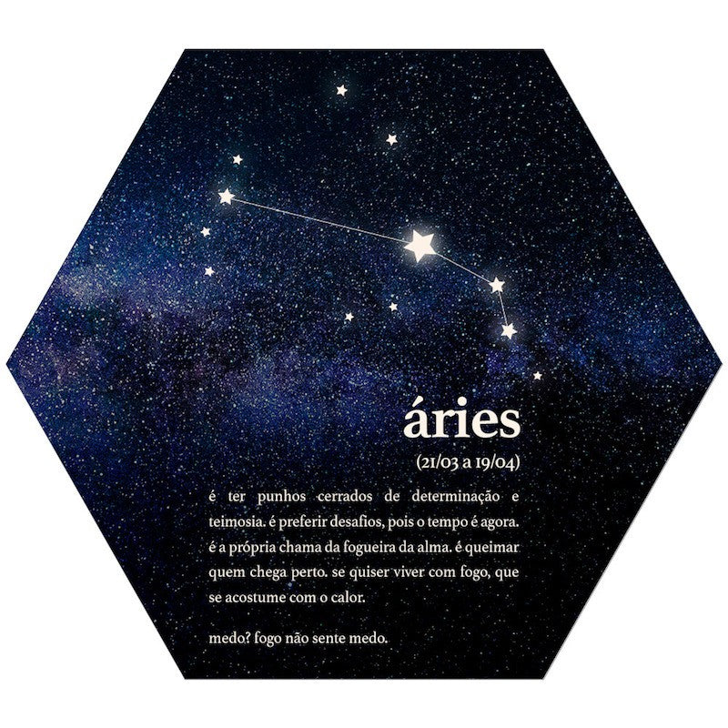 Placa Decorativa Signos: Áries (22x25cm)