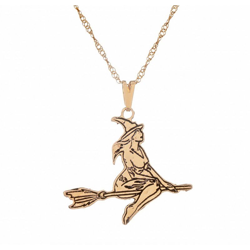 Gargantilha Bruxinha com Vassoura (30mm)