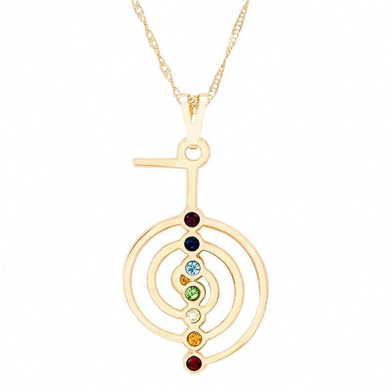 Gargantilha Cho-ku-rei com Strass 7 Chakras (25x43mm)
