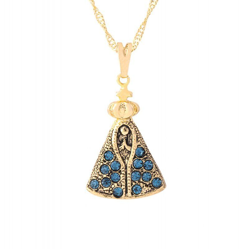 Gargantilha Nossa Senhora Aparecida com Strass (22mm)