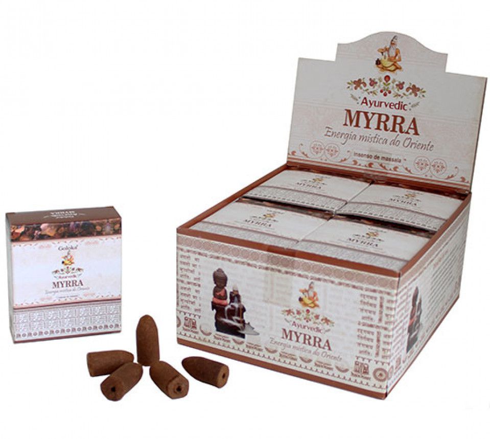 Incenso Cone Goloka Ayurvedic (Energia Xamânica) Mirra