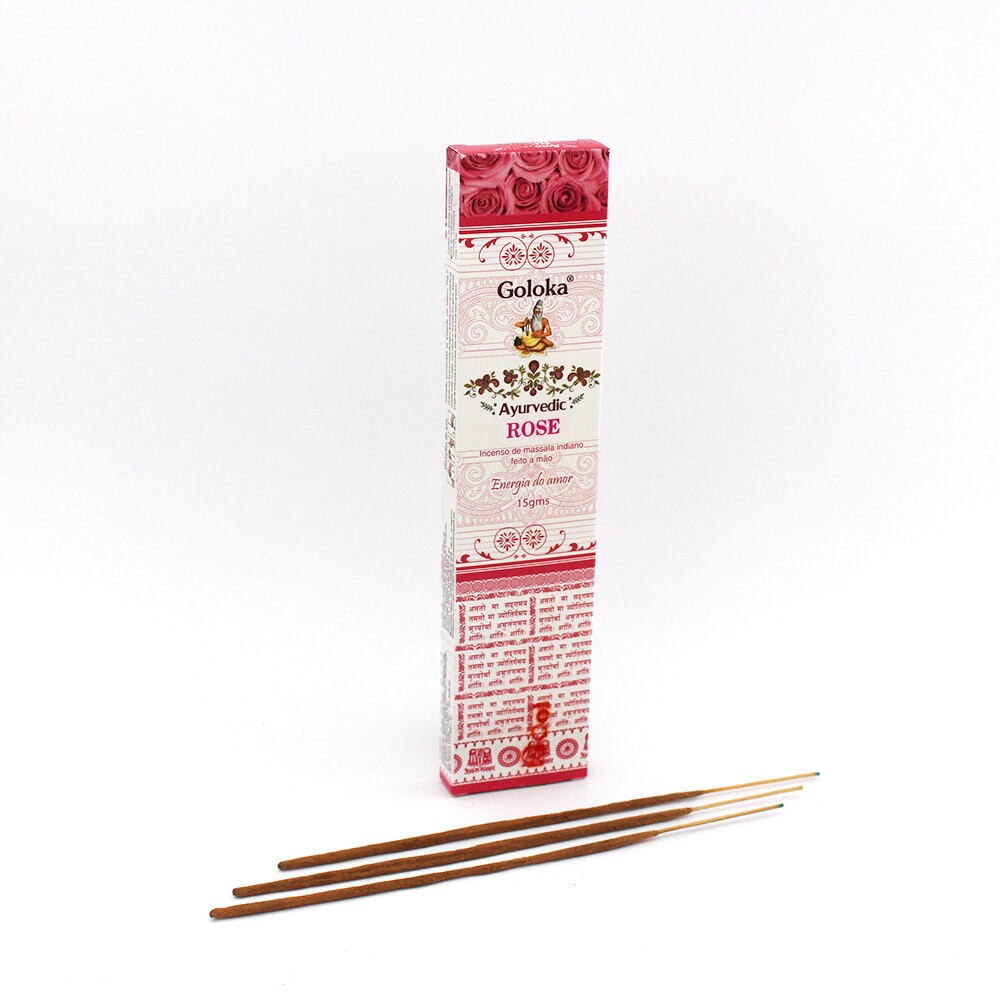 Incenso Goloka Massala Ayurvedic Rose (Energia do Amor)