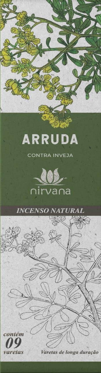 Incenso Natural Arruda 100% Natural (9 Varetas)