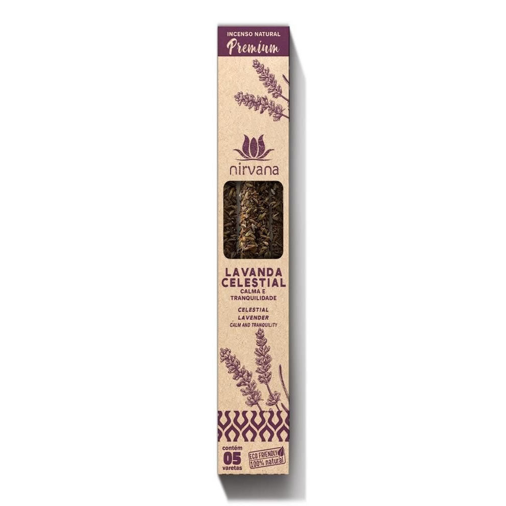 Incenso Natural Lavanda Celestial Linha Premium (5 Varetas)