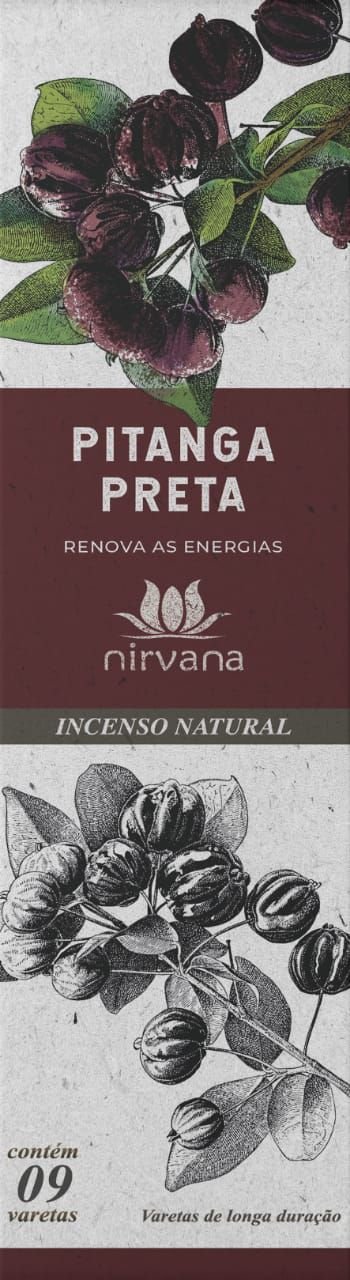 Incenso Natural Pitanga Preta 100% Natural (9 Varetas)