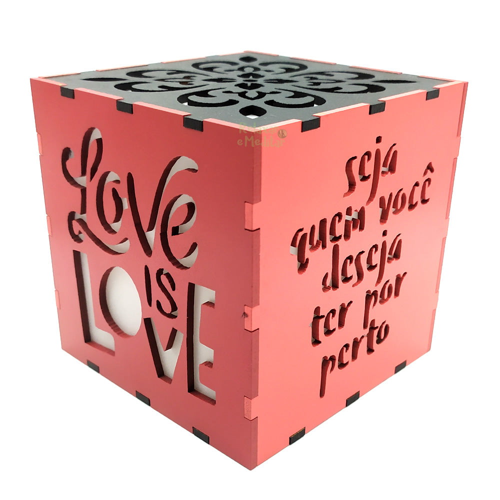 Luminária Box Love is Love, Aqui a Vibe é Boa (10cm)