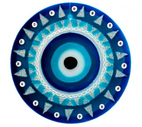 Mandala em Vidro Olho Grego P (10cm)