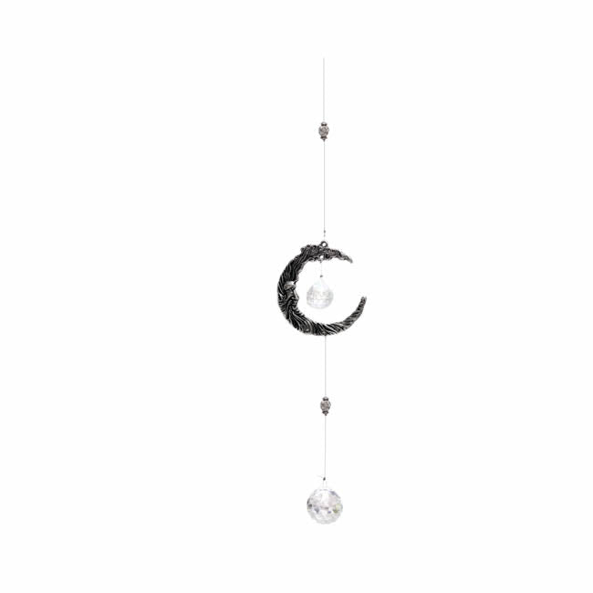 Móbile Fio de Luz Lua com Esfera de Cristal (50cm)