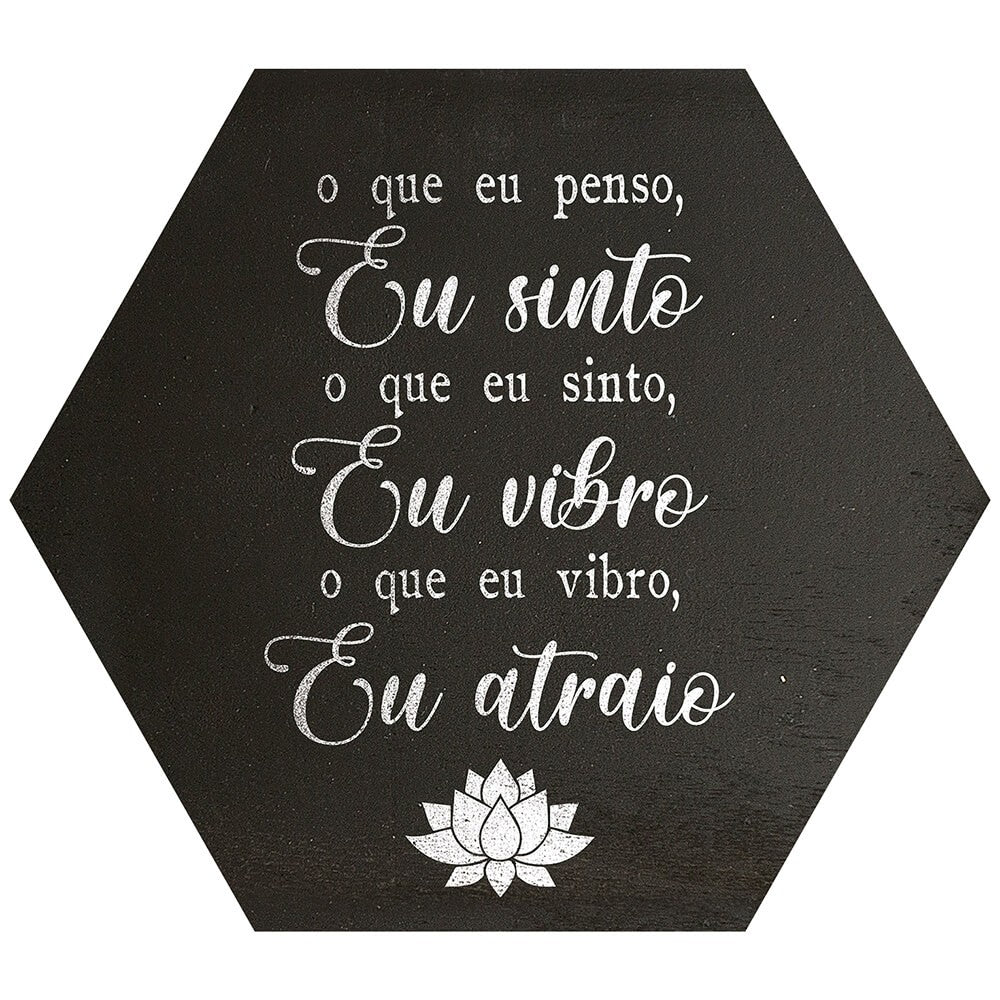 Placa Decorativa O que eu Penso (25x22cm)
