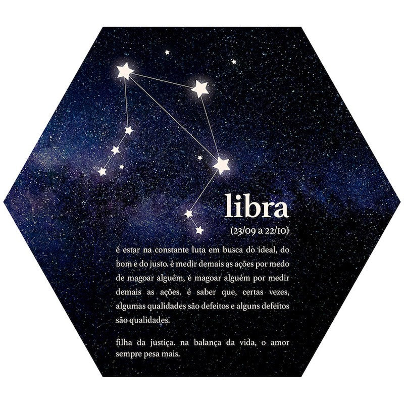 Placa Decorativa Signos: Libra (22x25cm)
