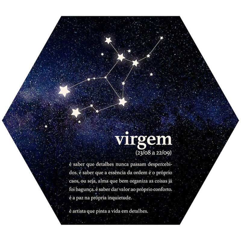 Placa Decorativa Signos: Virgem (22x25cm)