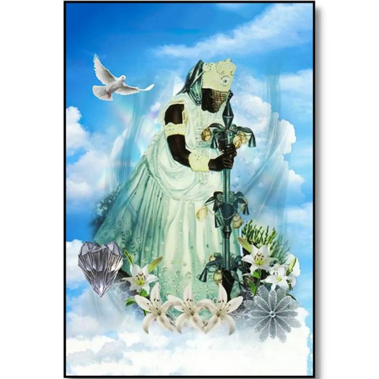 Quadro Orixá Oxalá de Parede (29cm)