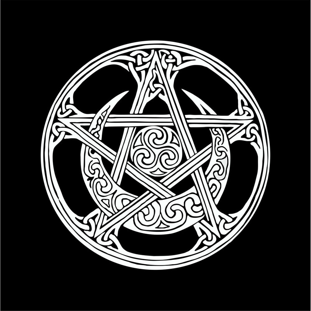 Toalha para Altar e Tarô Pentagrama Celta (70x70cm)