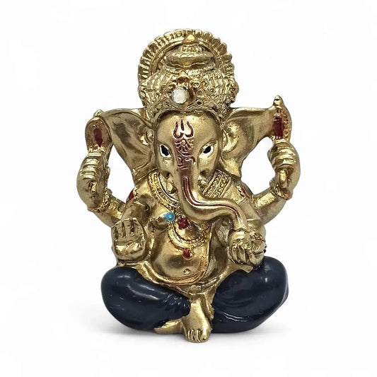 Estátua Mini Ganesha Dourado (5cm)