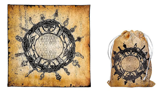 Toalha para Altar e Saquinho para Tarô Orixás (70x70cm)