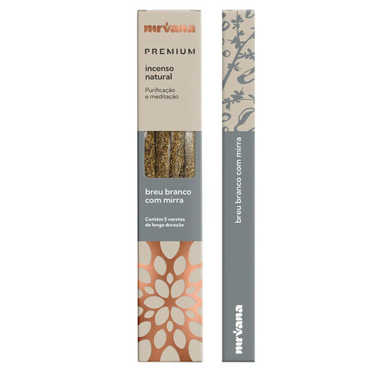 Incenso Natural Breu Branco com Mirra Linha Premium (5 Varetas)