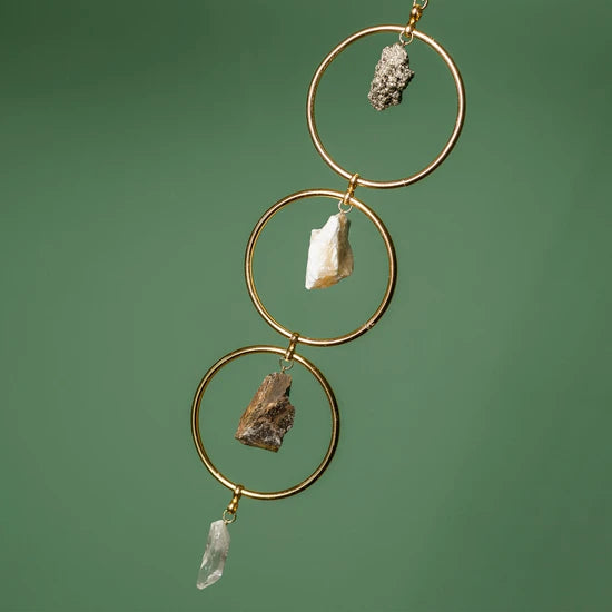 Móbile da Prosperidade com Cristais Naturais (38cm)