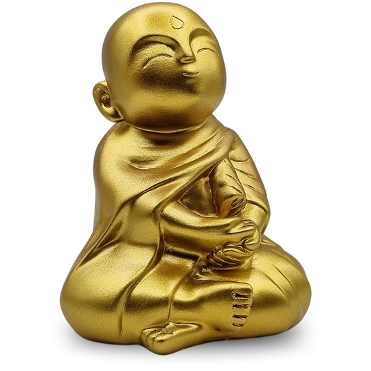 Estátua Monge Jizo Meditando em Resina (12cm)