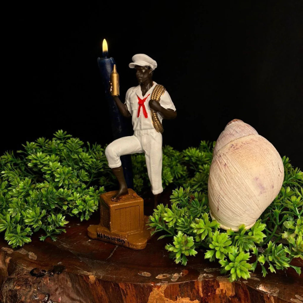 Estátua Marinheiro Umbanda em Resina (15cm)