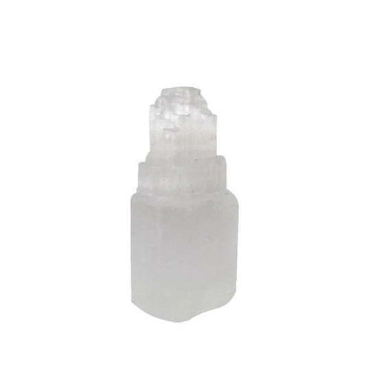 Torre de Selenita Branca (6cm)