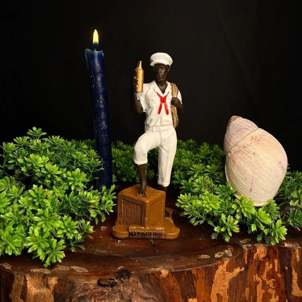 Estátua Marinheiro Umbanda em Resina (15cm)