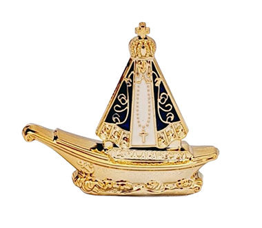 Enfeite Nossa Senhora Aparecida no Barco (5cm)