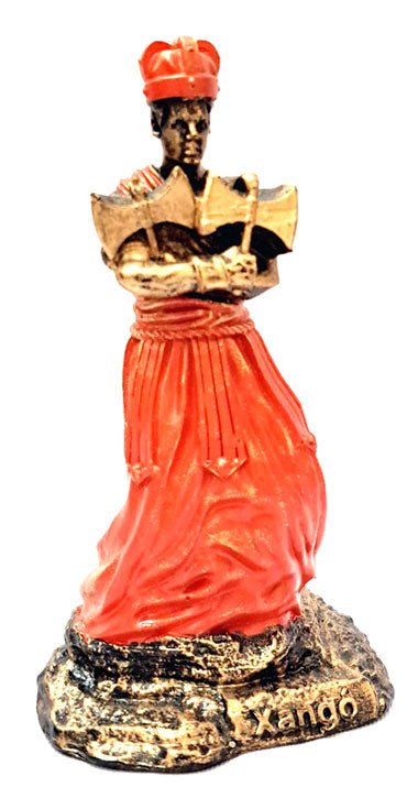 Estátua Orixá Xangô em Resina (11cm)