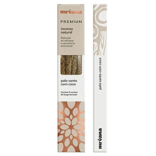 Incenso Natural Palo Santo com Coco (Anti-stress e Reconforto Emocional)