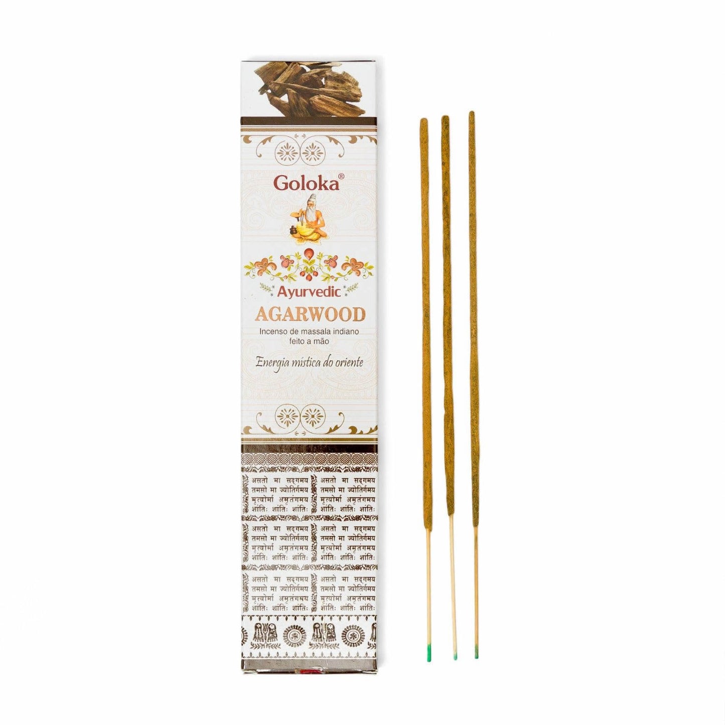 Incenso de Massala Goloka Agarwood (Energia Mística do Oriente)