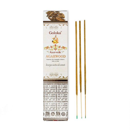 Incenso de Massala Goloka Agarwood (Energia Mística do Oriente)