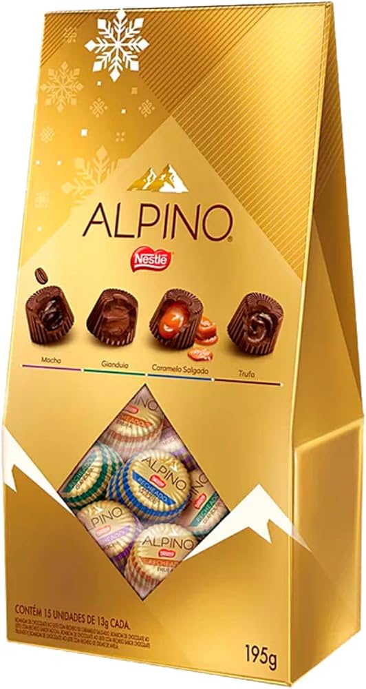 Chocolate Alpino Recheado Nestlé Sortidos (195g)