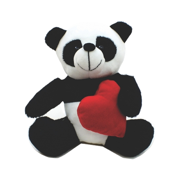 Panda com Coração de Pelúcia (17cm)