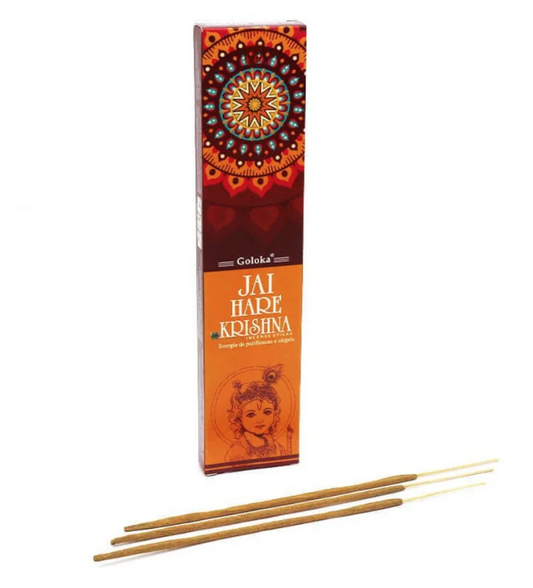 Incenso de Massala Goloka Jai Hare Krishna (Energia de Purificação e Alegria)