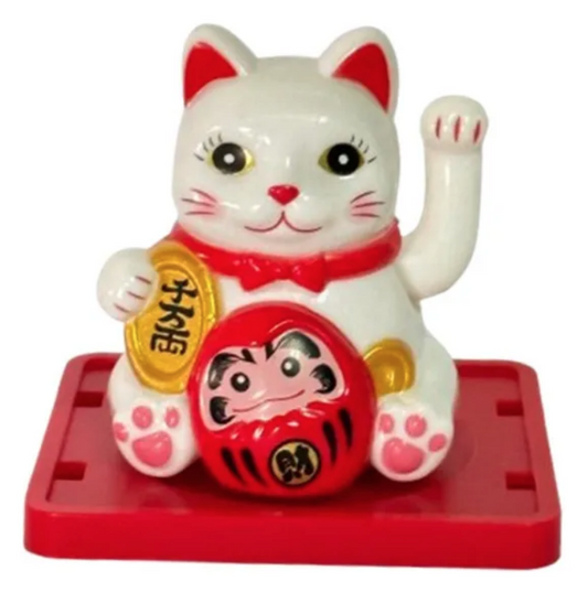 Gato Manekineko e Daruma com Movimento Solar (5cm)
