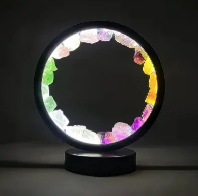 Luminária de Mesa Portal com Pedras Naturais (20cm)