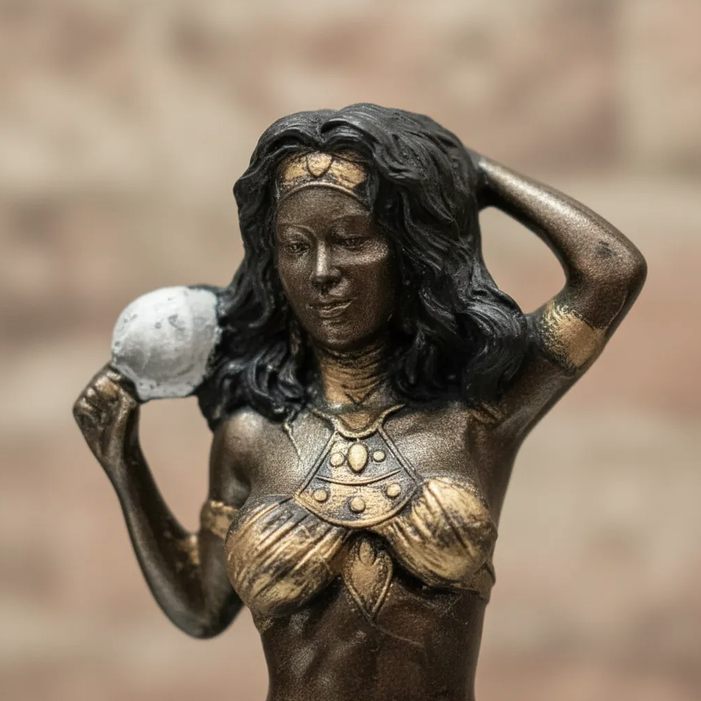 Estátua Orixá Oxum em Resina (15cm)