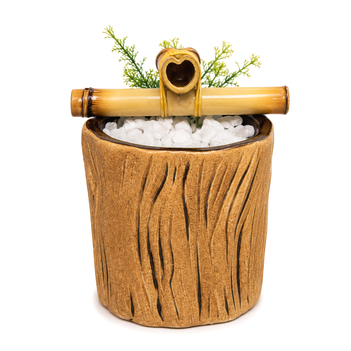 Fonte de Água em Cerâmica Tronco (17cm)